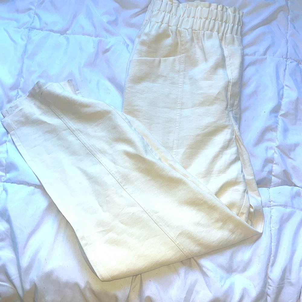 Cream Linen Pants